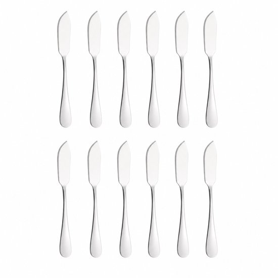 Foto: Botermesjes set 12 stuks tapas rvs botermes smeermes zilver