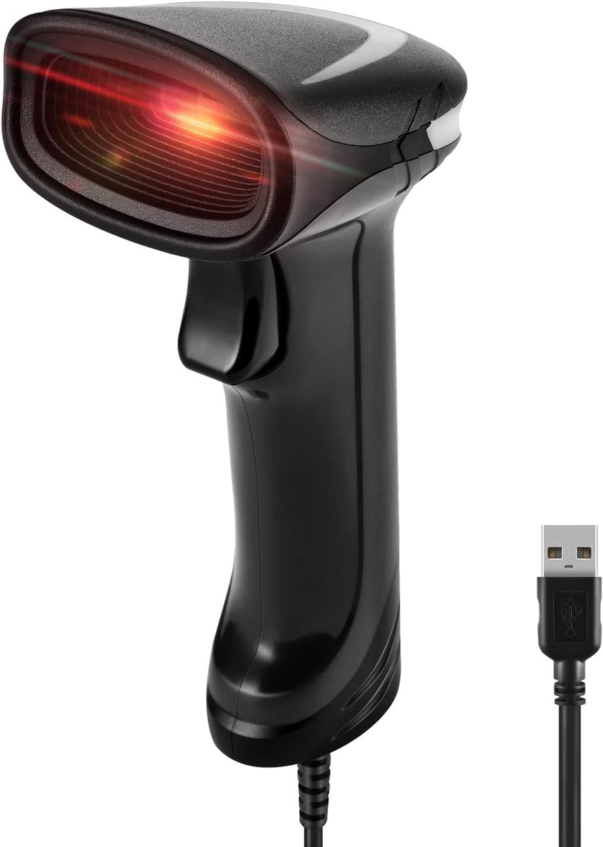 1D 2D bekabelde barcodescanner, QR-barcode-scanner, handheld-barcode-lezer QR Data Matrix PDF417