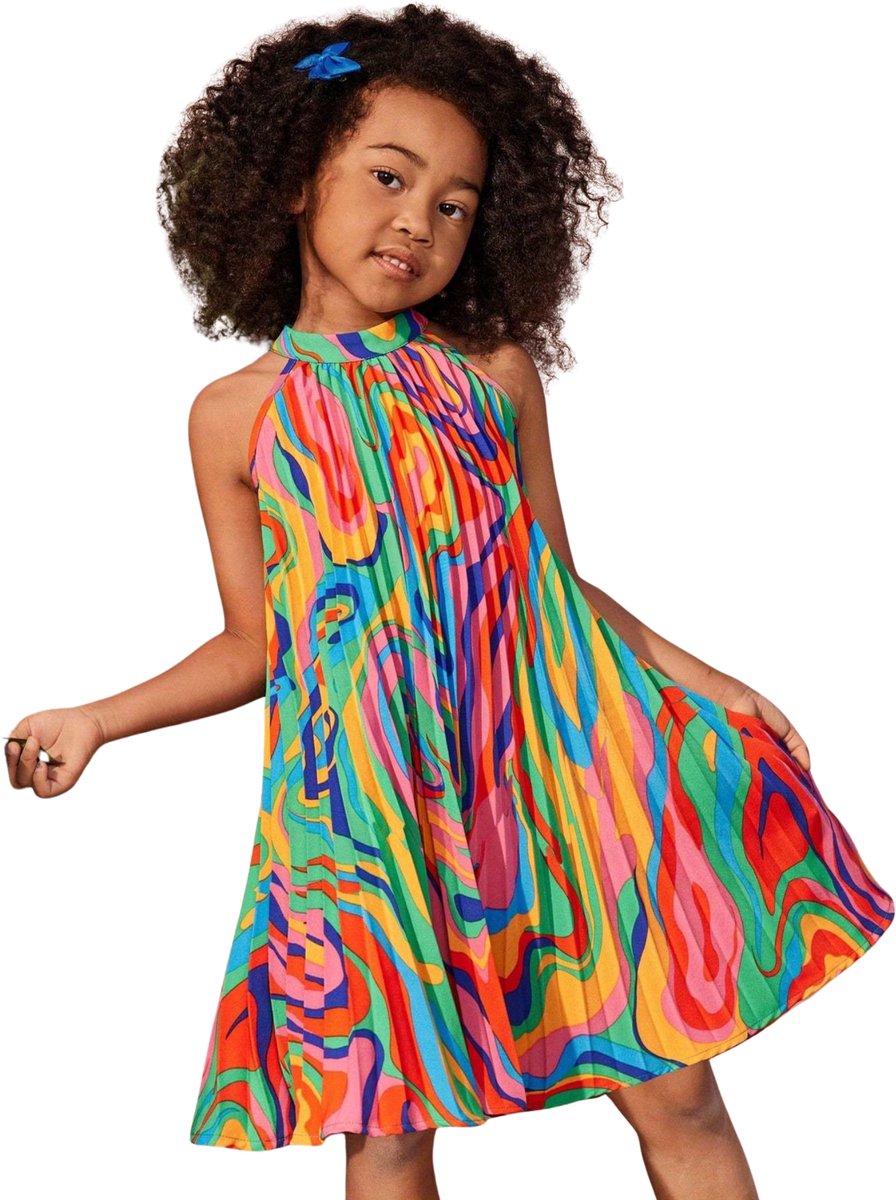 Currero Zomerjurk Meisjes Zomerjurken Kinderen Jurk Meisje Ibiza Stijl Sundress Kinderkleding 9-10 Jaar Gemengde Kleur