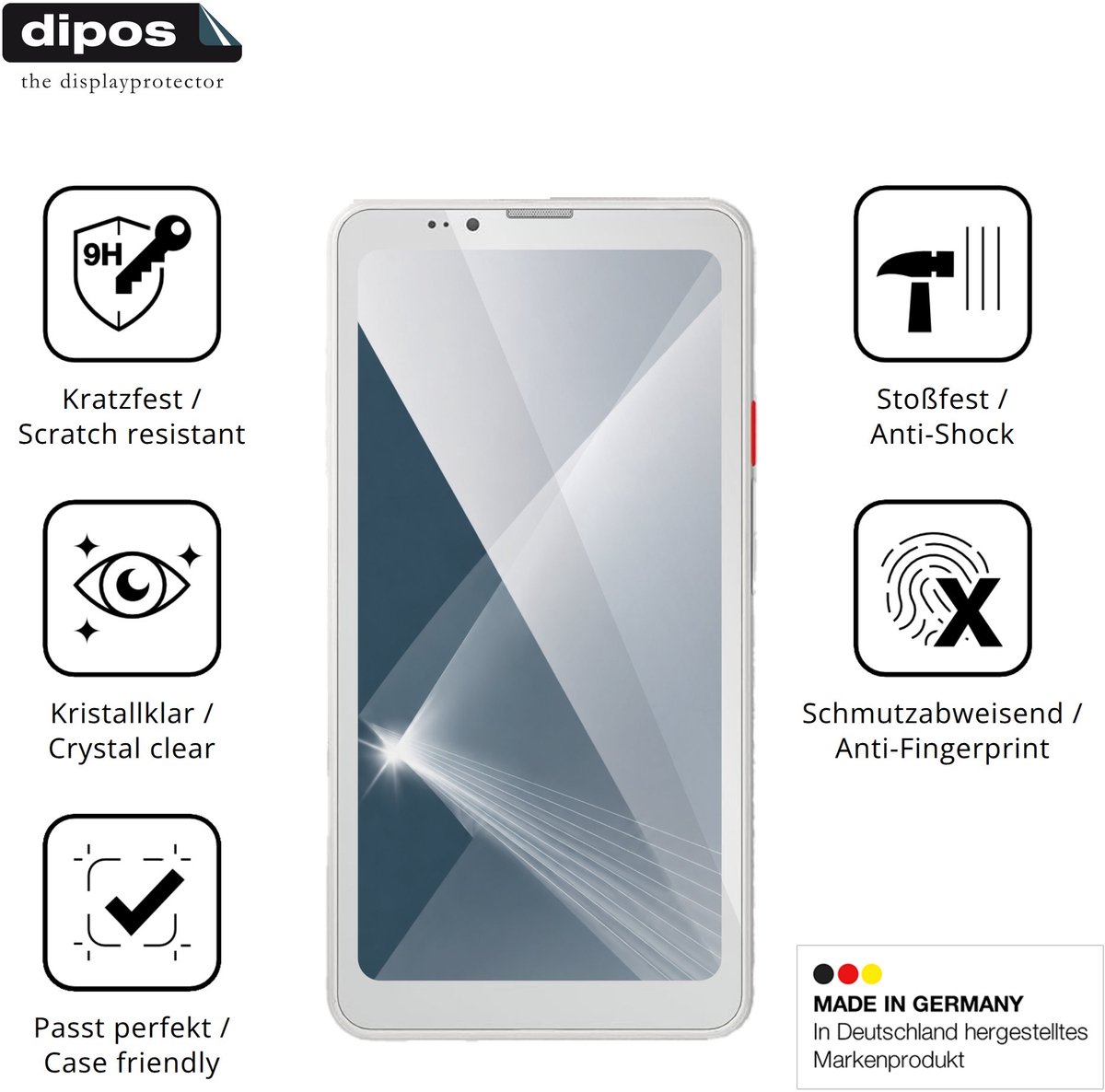 dipos – 2x Pantserfolie geschikt voor Bigme HiBreak Pro Color | 9H Screenprotector