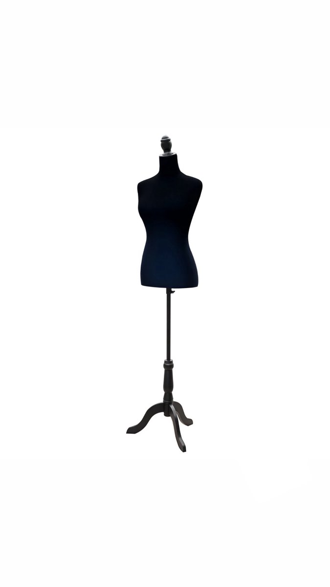Atlasyx paspop - Paspop dames - Mannequin - Kledingstandaard - Etalagepop - Inclusief 50 spelden - Verstelbaar 130-168 cm - Zwart