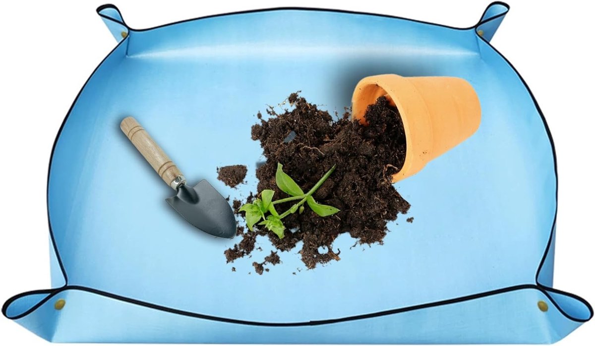 Set van 100 plant fleece in luchtblauw, 100 x 100 cm, ideaal voor orchideeën, potgrond en kamerplanten