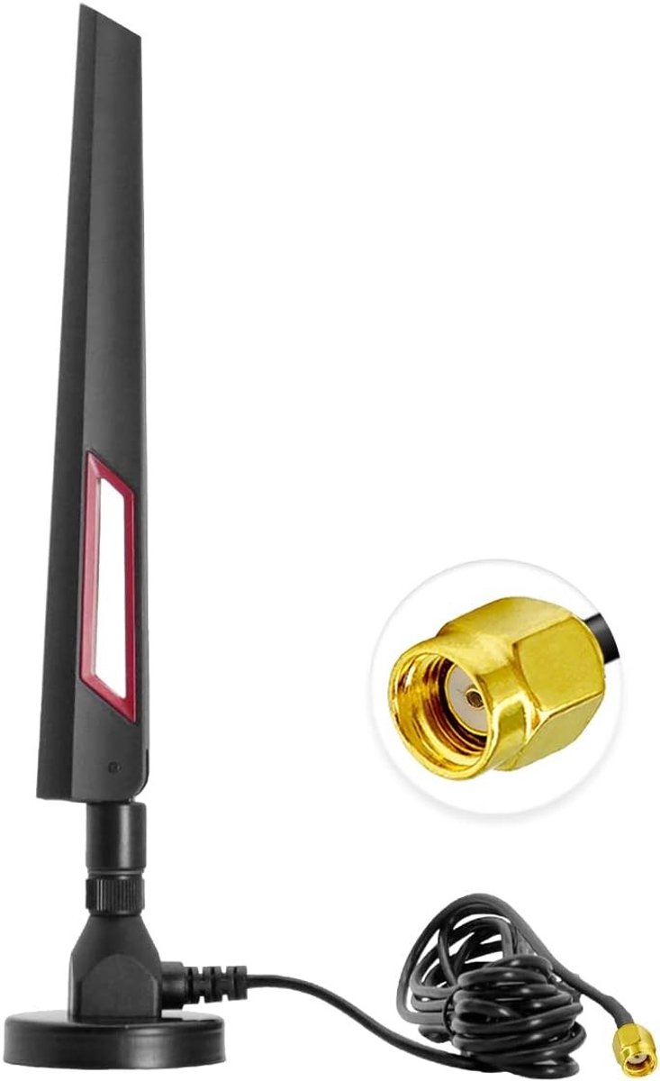 Omni-directionele 4G Antenne met 12dBi Hoogvermogen, RP SMA Male Connector en Magnetische Basis voor Router met 3M RG174 Kabel