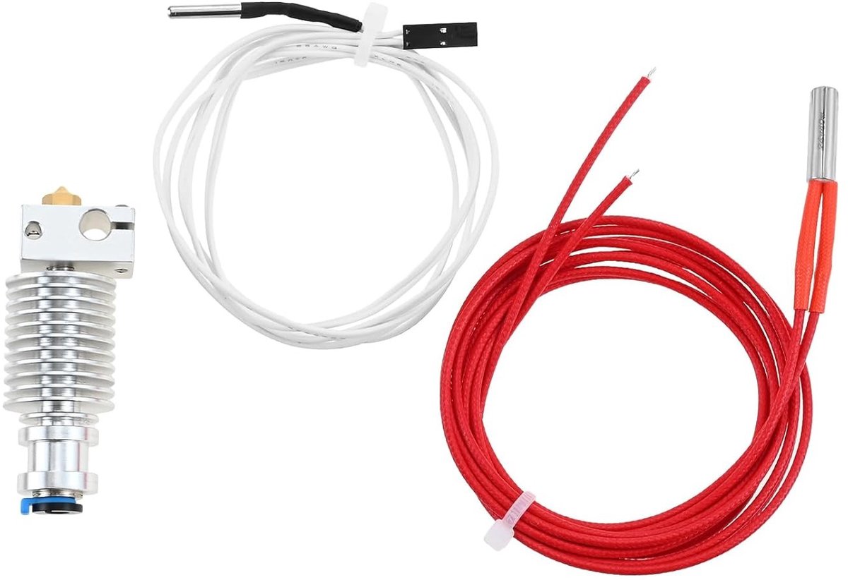 Hotend vervangingsset voor 3D-printer, inclusief printkop, heatsink en heat break, geschikt voor Prusa I3 MK3 en MK3S+ modellen, ideaal voor hoogwaardige prints en extrusie.