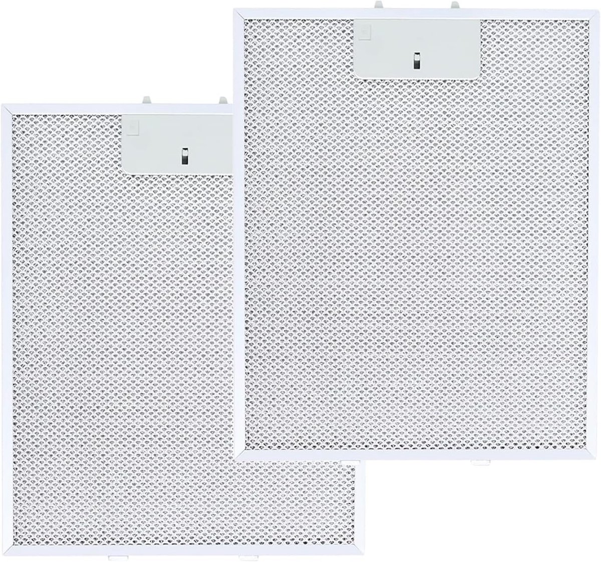 Set van 2 Universele Vervangfilters voor Afzuigkappen Metaalvetfilter voor Keuken (300 x 250 x 9mm) Ideaal voor Vetafzuiging en Luchtzuivering