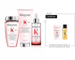 Kérastase Genesis Trio + 2 Cadeau's- Shampoo 250ml & Conditioner 200ml & Haarserum 90ml + Shampoo 30ml & Glaze Drops Haarolie 15ml Cadeau - Anti-haaruitval