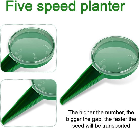 Mini Zaaimachine – Zaaddispenser - Handmatige zaaimachine - planter dispenser - tuin zaad dispenser planter - Premium Handmatig Mini Zaai Gereedschap Set – Klein Zaaiapparaat voor Kleine Zaden - 6stuks — afbeelding 4