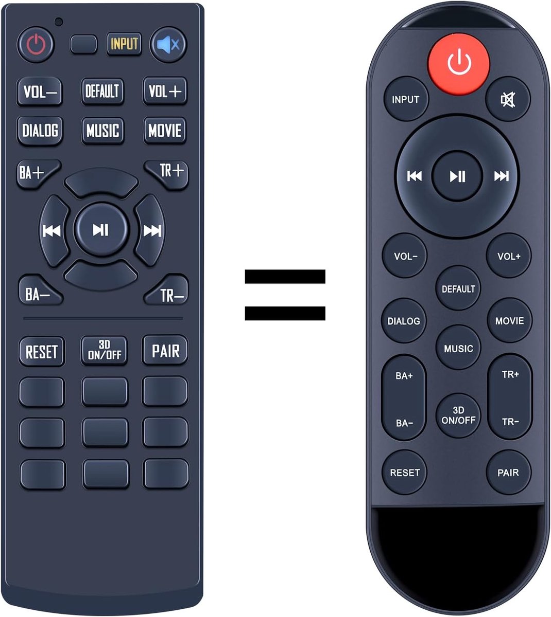 SnelShoppen - Vervangende Afstandsbediening voor Bluetooth TV Soundbar, Universaal voor Naga 80, Duurzaam ABS Materiaal, Snelle Reactietijd en Groot B