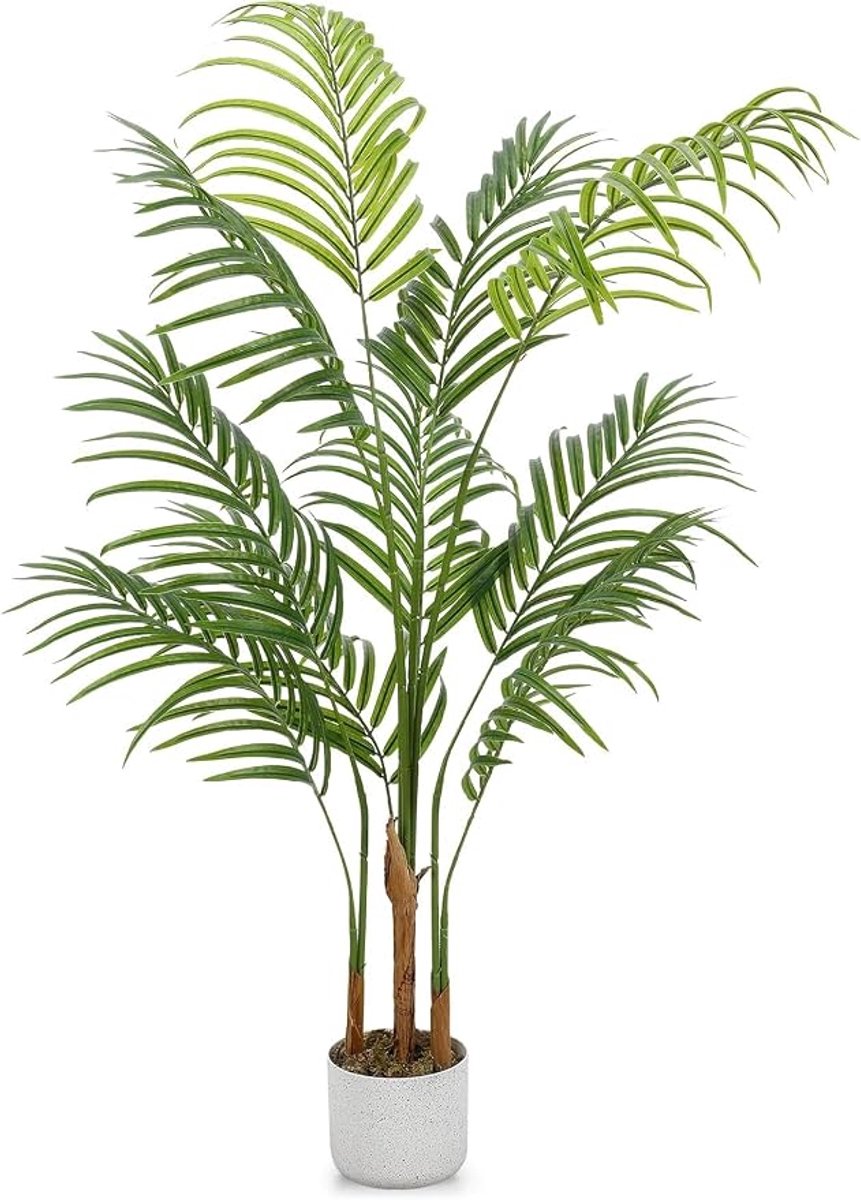Danky Milieuvriendelijke PEVA Kunst Areca Palm-Enkel stuks tropische plant-100x13x16cm