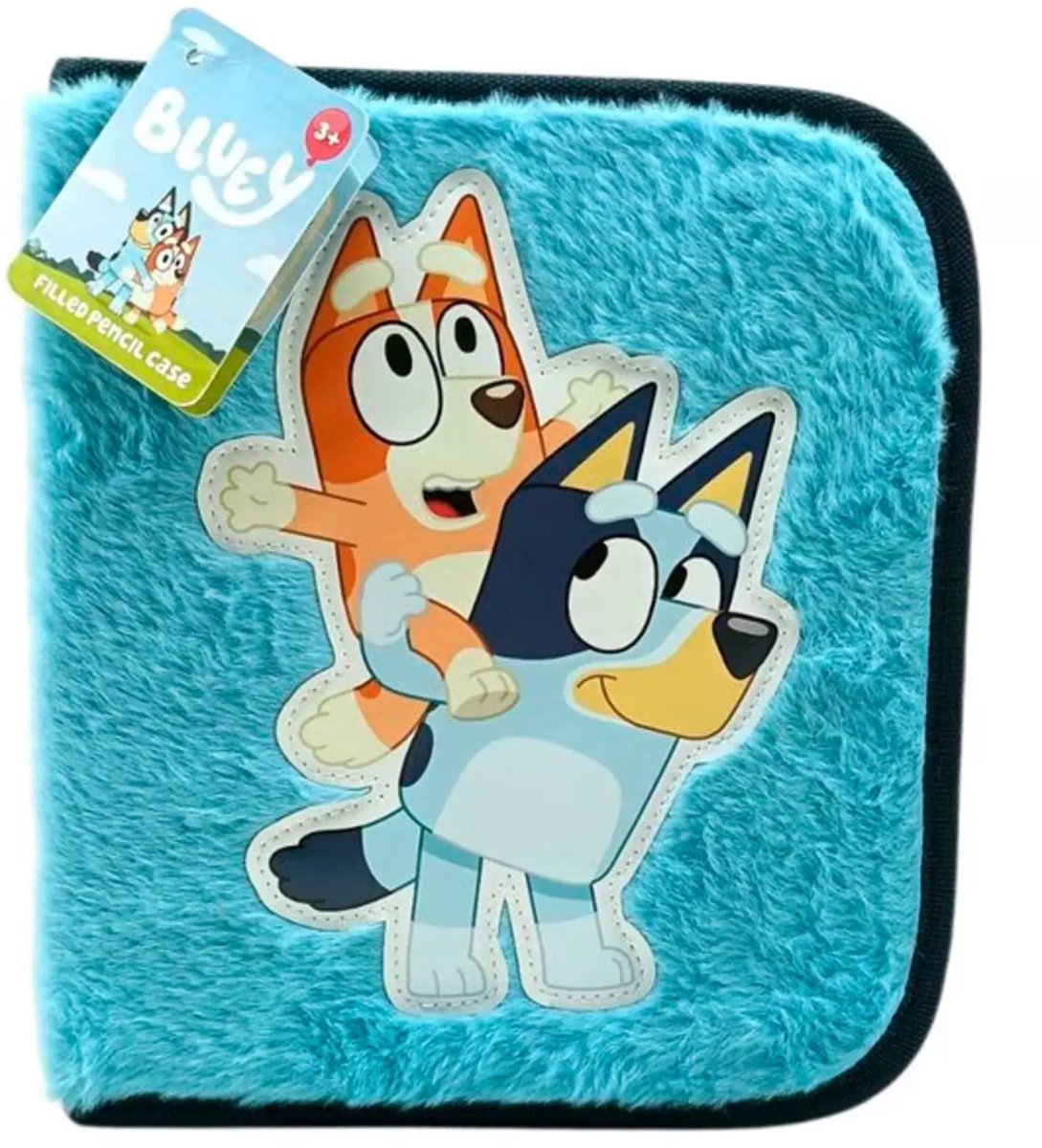 Bluey pluche gevulde etui - stiften, potloden kleurboekje