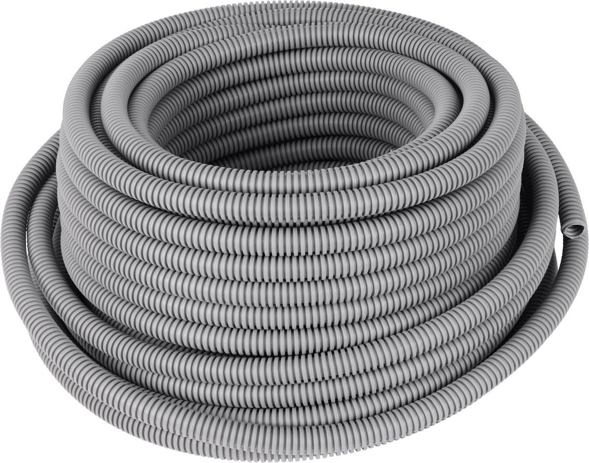 Installatiebuis Flexibel 5/8 Grijs | Rol 25 Meter