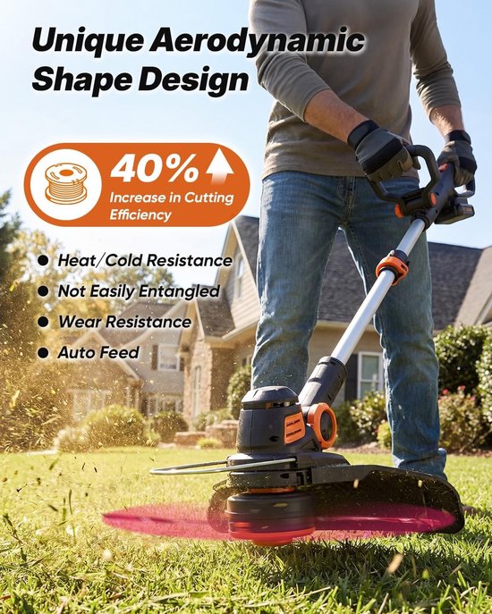 Lawn edger spoelen voor grasmaaiers, trimmerdraad spoelen, 12 reserve spoelen met 3 doppen, Ø 1.65 mm, 3 m lengte, ideaal voor precisiewerk in de tuin van Merkloos — afbeelding 4