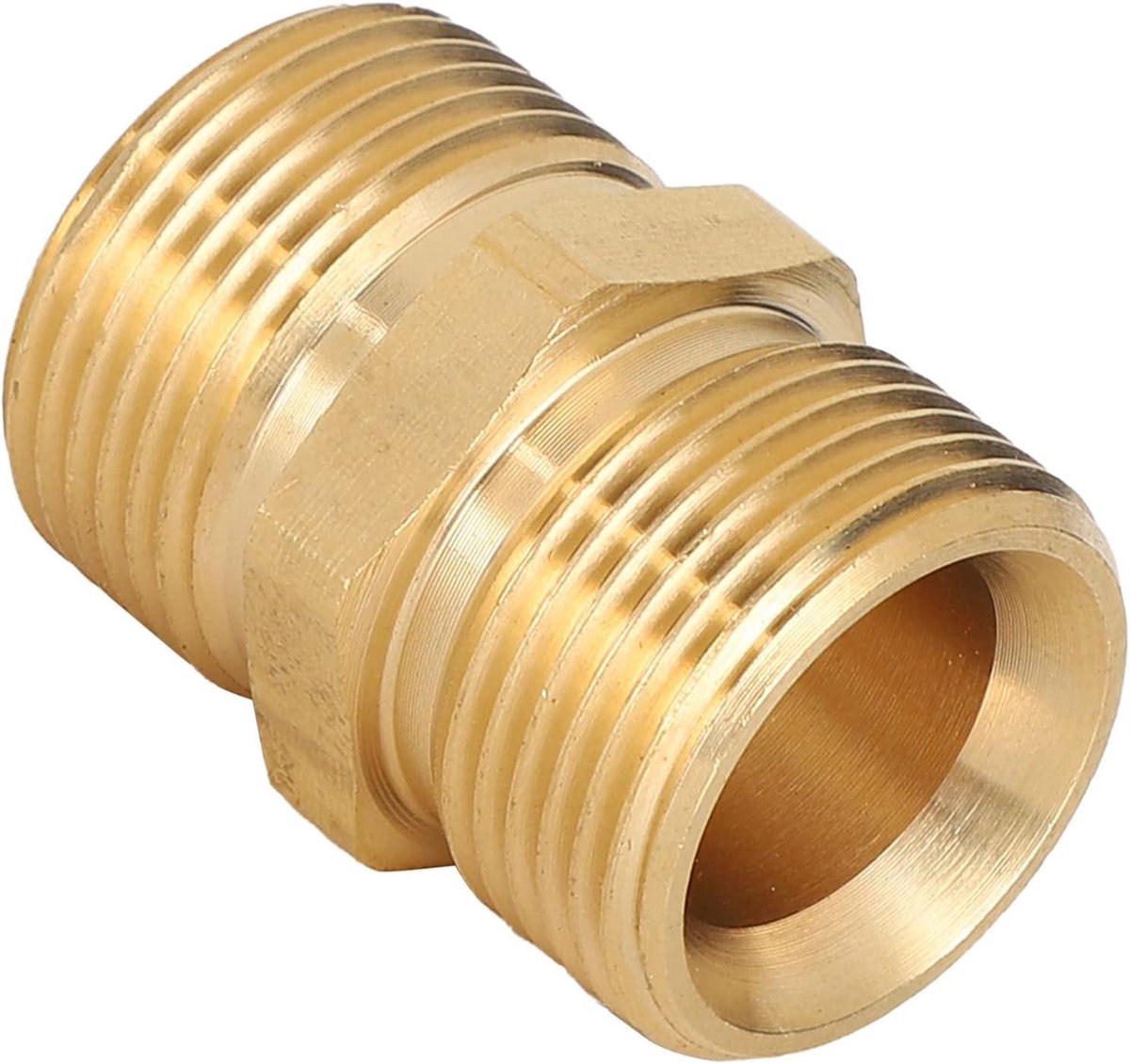 Hogedrukadapter - Koppelingsring Messing - Slang Koppelen - Lekvrije Verbinding - M22 Schroefdraad - Messingkleur