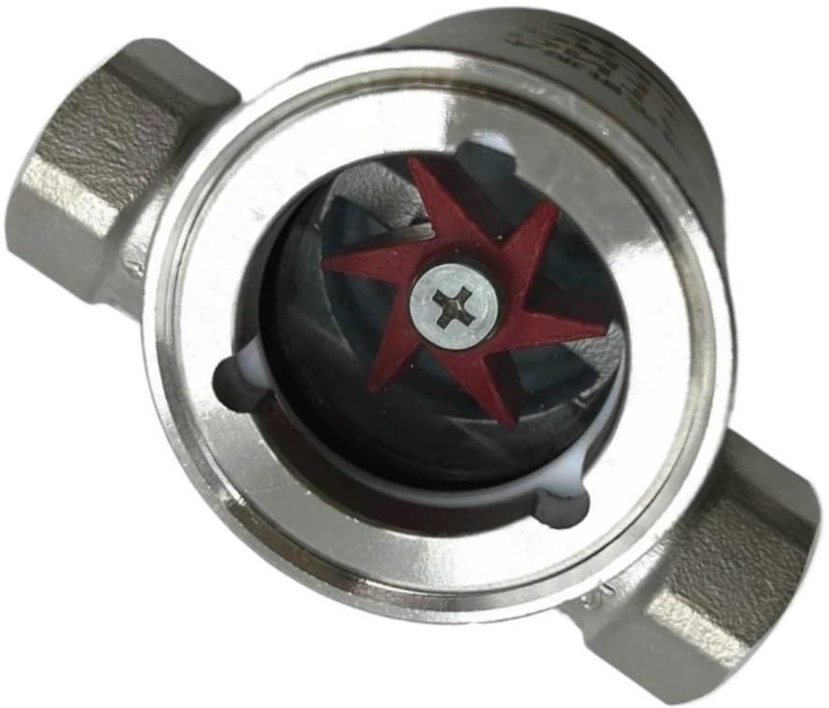 Waterstroomindicator Kijkglas - Debietmeter Inspectie - Vloeistofstroming Monitoren - Roestvrij Staal 304 - 1/2 Inch - Zilverkleurig