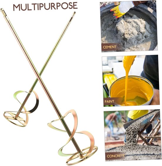 Boormixer Mengstaaf - Roerstaaf Verf - Materiaal Mengen - Duurzaam 45 Staal - 48.5x10.5cm - Goud — afbeelding 4