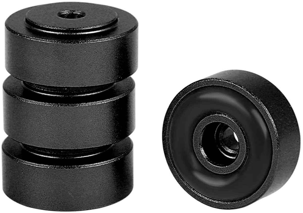 4 Stuks Aluminium Speaker Voeten 20x8mm voor Subwoofer, Versterker en Platenspeler - Zwarte Anvil Voeten voor Stabiliteit en Geluidskwaliteit