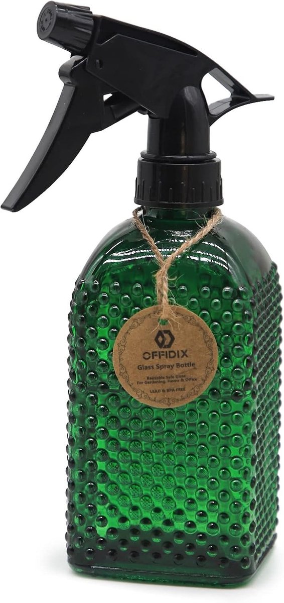 Handheld Bewateringsspuitfles - Glazen Spuitfles - Verstelbaar Mondstuk - Fijne Nevel Spray - Voor Tuinieren en Huishoudelijk Gebruik