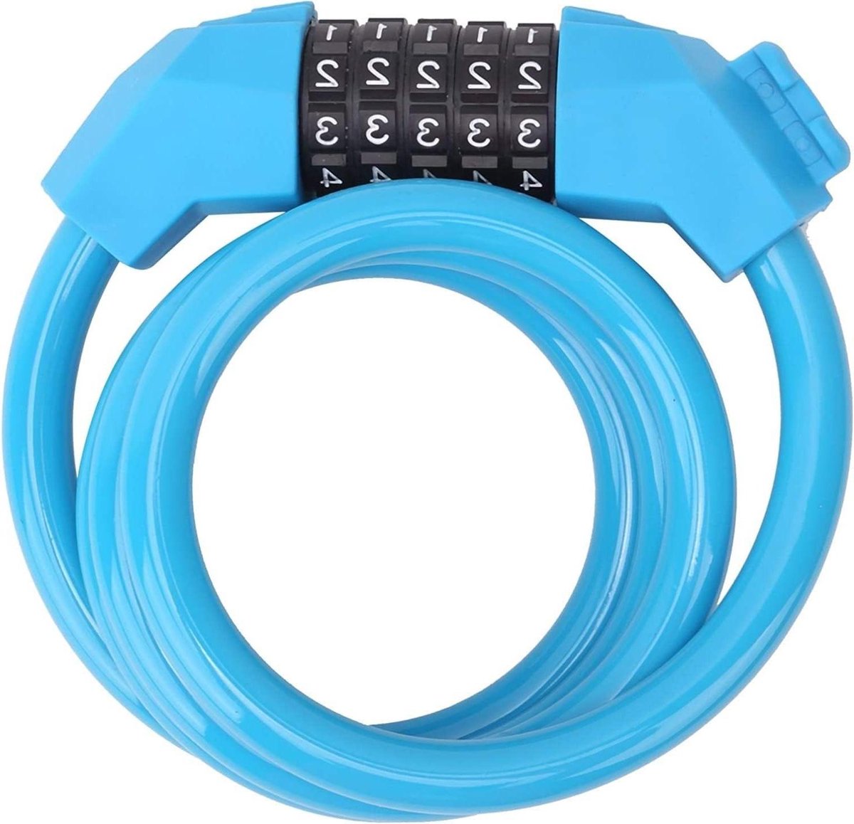 Fietsslot - Antidiefstalslot - Fiets Beveiligen - 5 Cijfercodes Resetbaar - 120 cm - Blauw