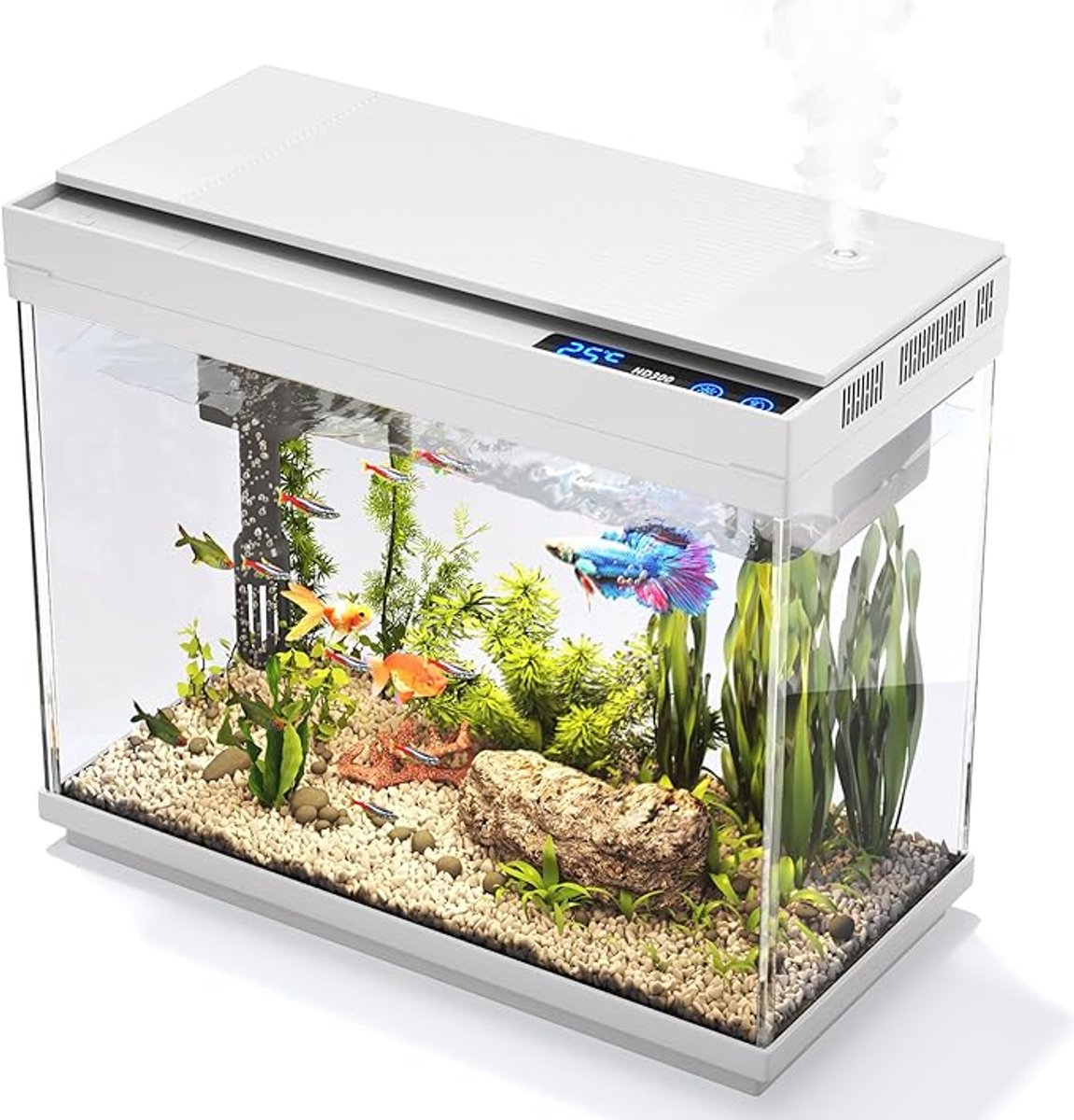 vigor sports Klein Aquarium Complete Set met LED Verlichting