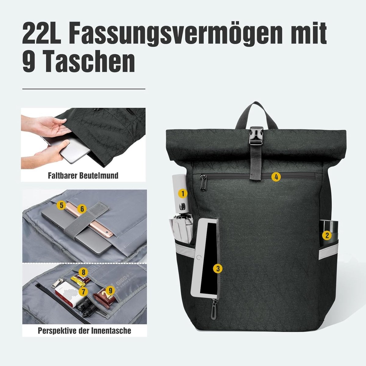 Fietstas voor bagagedrager - Waterafstotend - 2-in-1 Rugzak - Reflecterend - Voor Heren