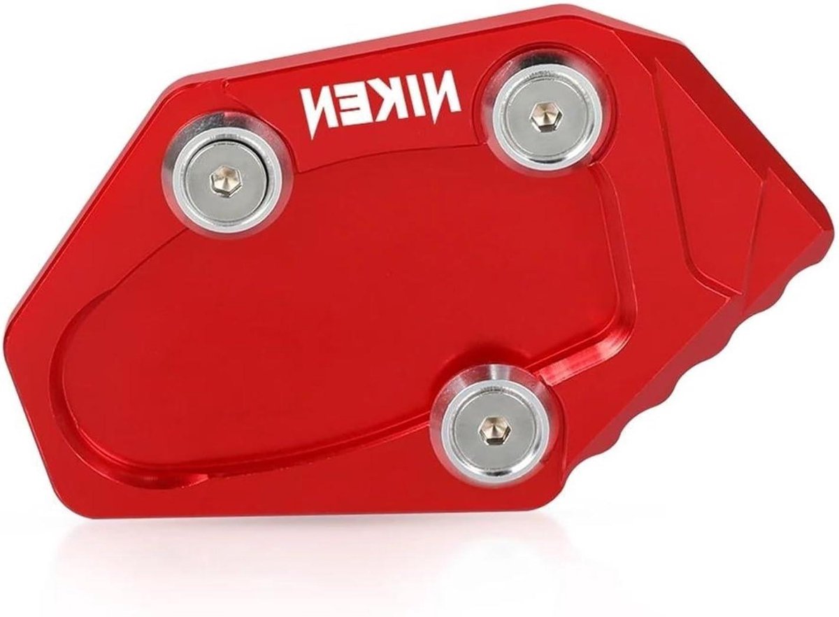 Zijstandaard Verlengstuk - Motorfiets Voetplaat - Motor Parkeren - Groter Steunvlak - 120 g - Rood