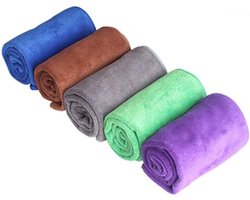 Autodoeken Microvezel - Poetsdoeken Set - Auto Reinigen - Super Absorberend - 5 Stuks - Blauw Bruin Groen Paars Grijs