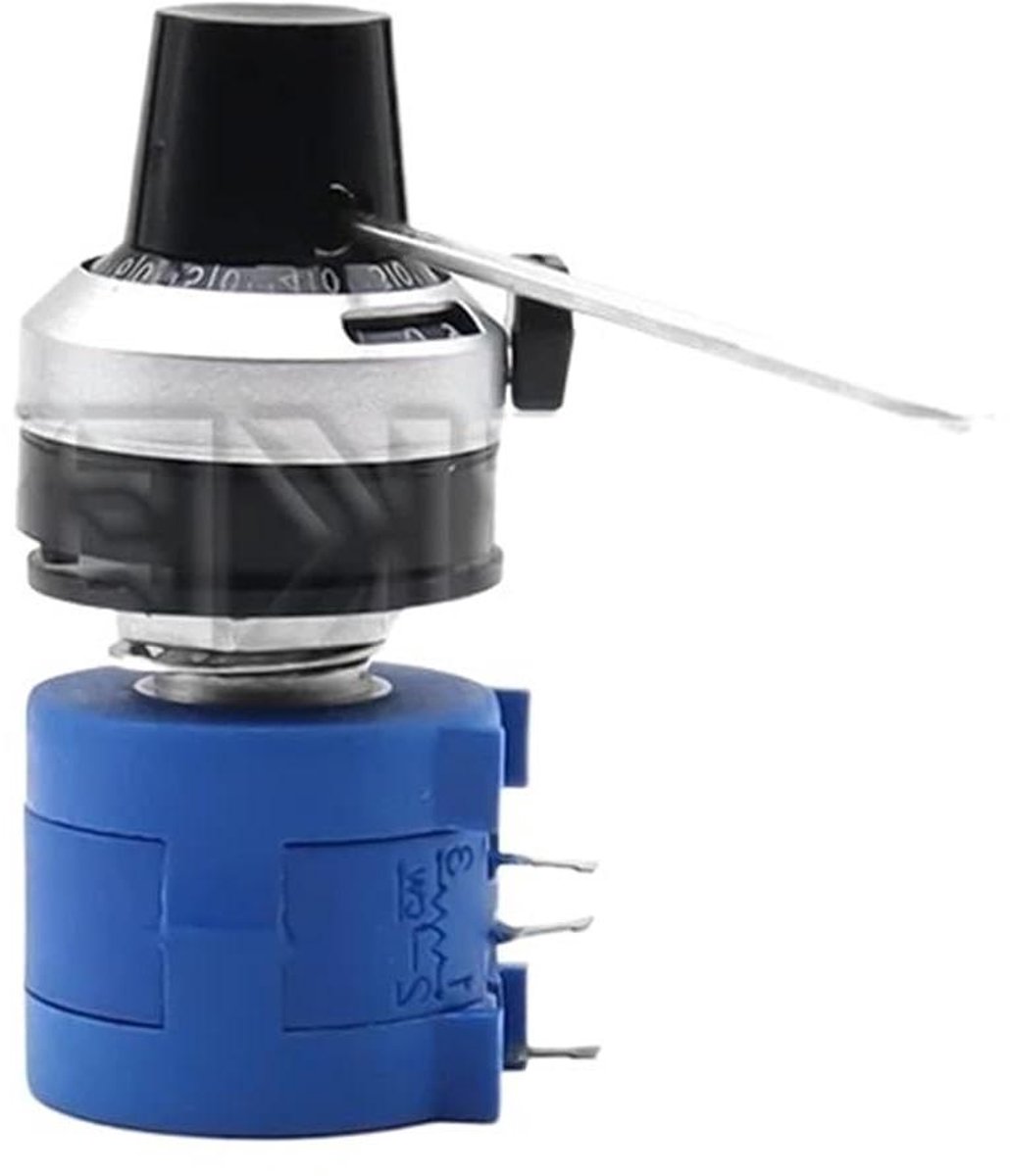 Precisie Potentiometer - Instelbare Weerstand - Elektronische Circuits - Multiturn Instelling - 10k Ohm - Zilver