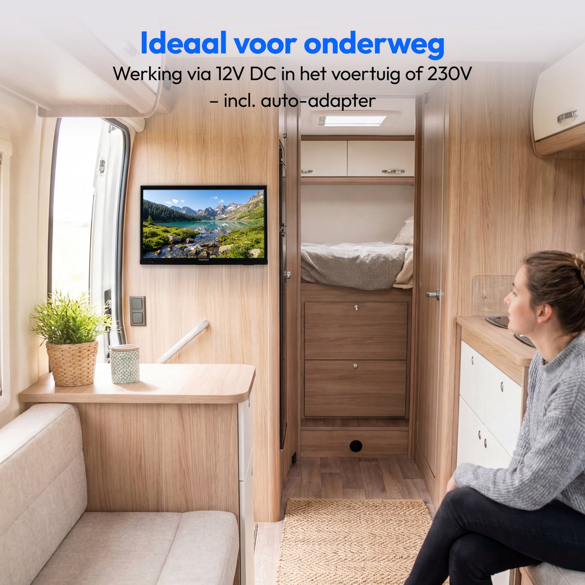 MEDION 47 cm (19 inch) HD TV (perfect voor camping, camper, - afbeelding 3