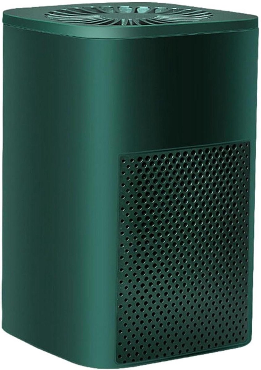 Draagbare luchtreiniger - Luchtfilter apparaat - Frisse lucht creëren - Stille werking - 13 cm hoog - Donker groen