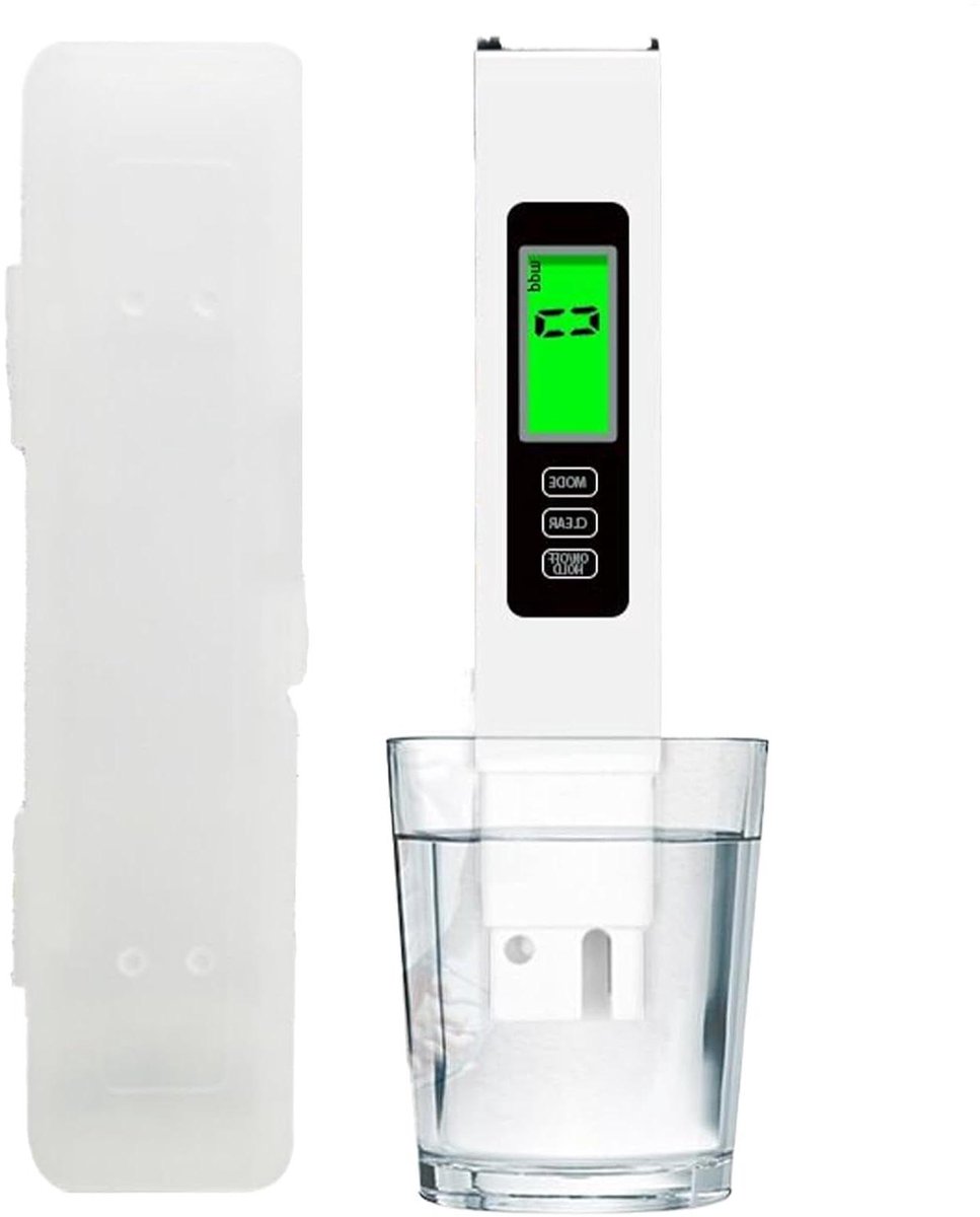 Water Tester - TDS Meter Kwaliteitstest - Waterkwaliteit Meten - Draagbaar Ontwerp - 15.4x3x1.4cm - Rood
