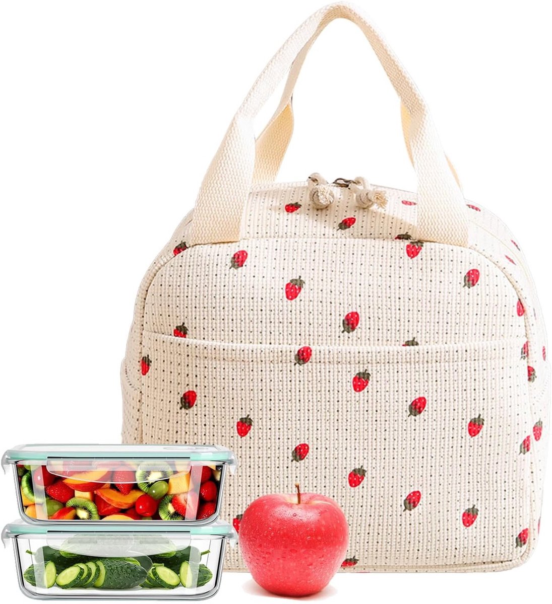 Thermische Lunchtas, Waterdichte Isolatie Tas voor Kantoor en School, 26 x 21 x 18 cm, Ideaal voor Voedsel en Dranken