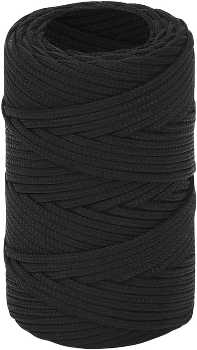 Boottouw - Multifunctioneel touw - Klus & Bevestiging - Weerbestendig Polypropyleen - 250 meter - Zwart