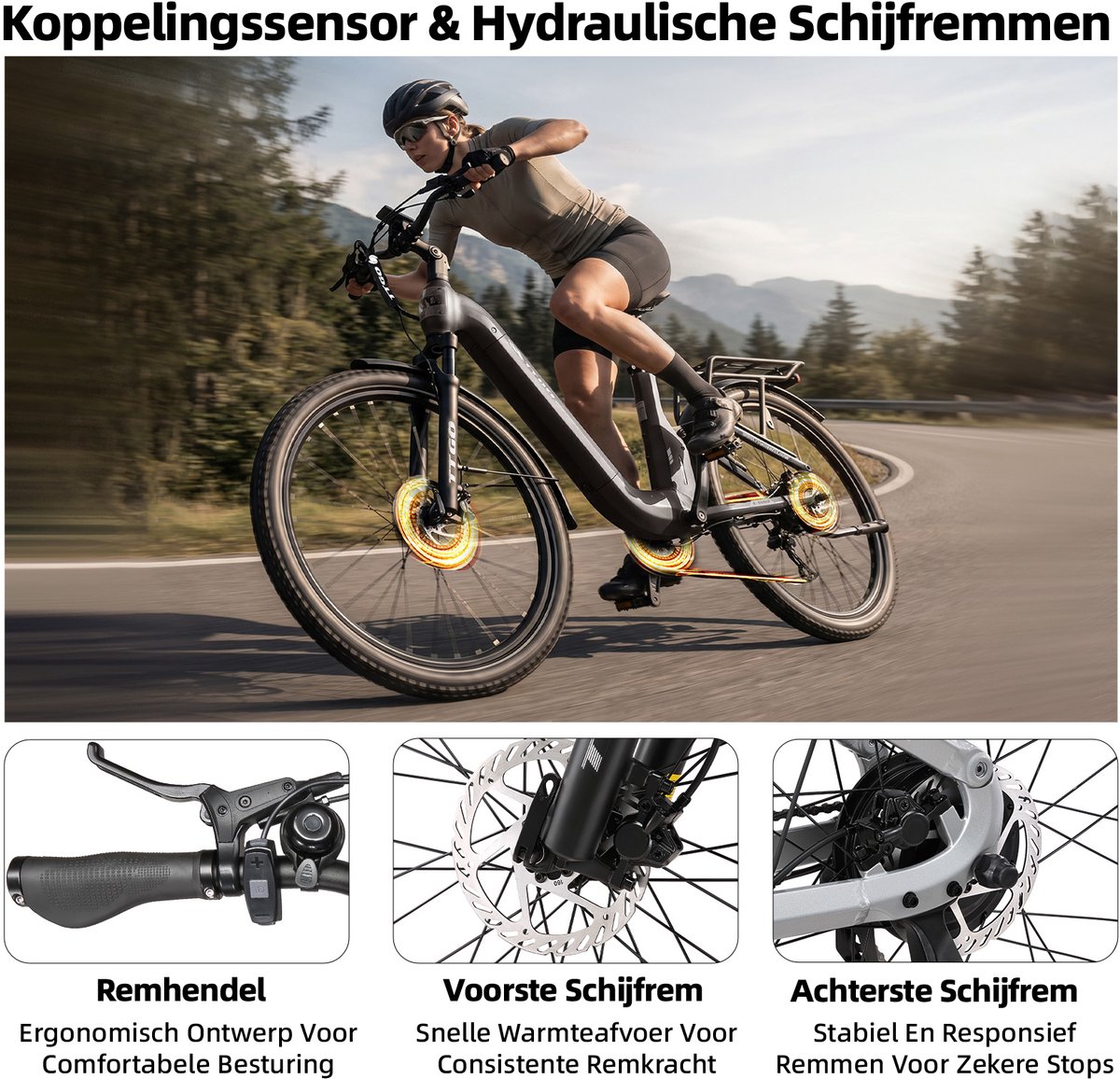 AMPERBIKE S.L. TTGO E-SUVO E-bike - 25 km/u - 27.5inch - 100km actieradius - 48V15Ah accu - 70NM thumbnail 5