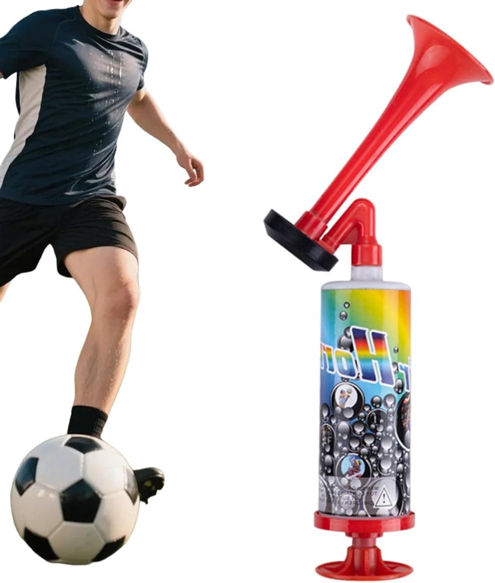 Voetbalhoorn - Party geluidsmaker - Evenementen aanmoedigen - Handmatig aangedreven - 20 x 6 x 6 cm - Enkele Attribuut