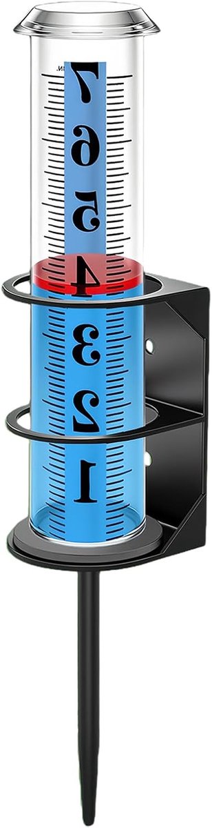 Regenmeter Buiten - Neerslagmeter Tuin - Waterhuishouding Bijhouden - Overloopbestendig Ontwerp - 216 cm - Transparant
