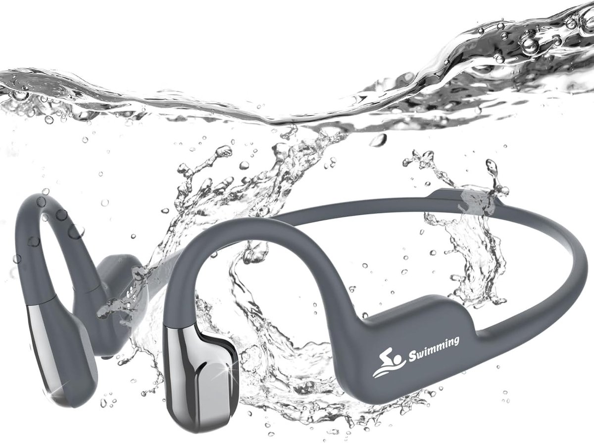 Draadloze zwembakhoofdtelefoon met MP3-speler, 8GB geheugen, IP68 waterdicht en open oor ontwerp voor zwemmen en hardlopen
