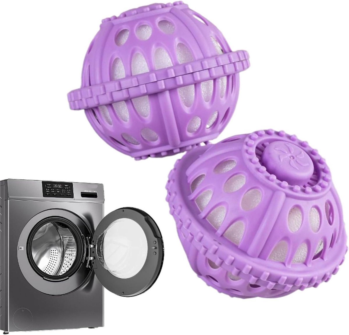 Wasruimtebal - Herbruikbare wasballen - Kleding reinigen - Anti-knoopfunctie - 8.5 x 7 cm - Niet gespecificeerd