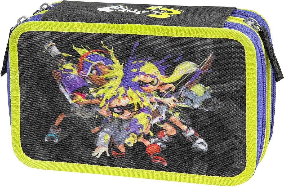 Schooletui 3 etages - Etui met inhoud - Schoolspullen organiseren - Compleet gevuld - 20 x 12.5 x 7 cm