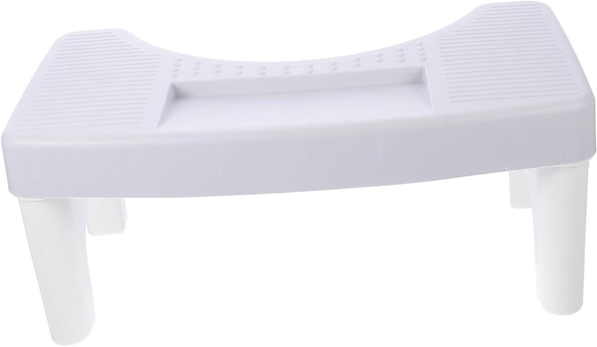 Toiletkruk - Opstapje Kruk - Comfortabel Toiletgebruik - Antislip PP Materiaal - 40 x 21 x 17 cm - Grijs