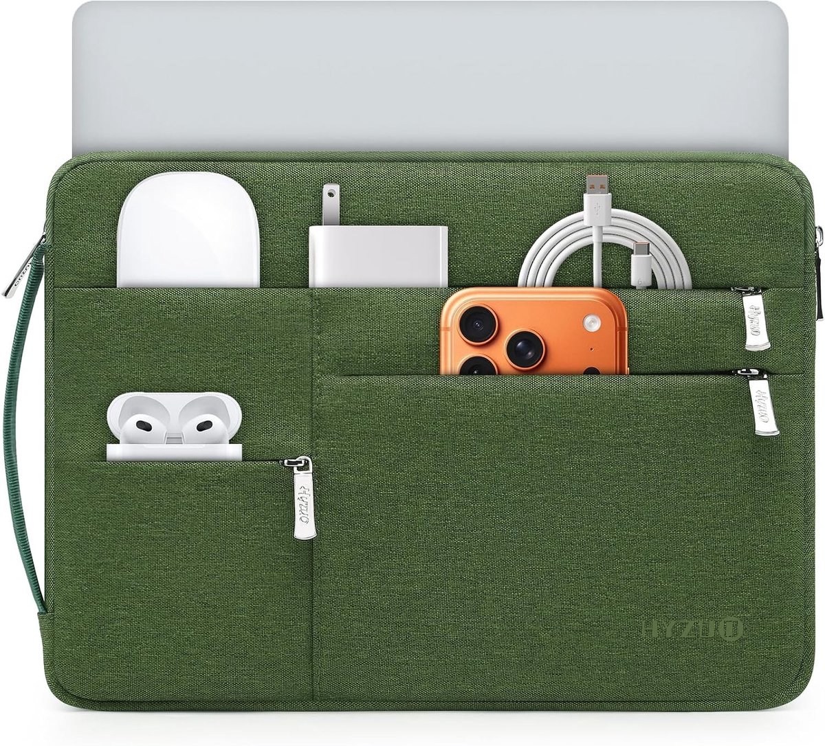 Laptop Sleeve voor 14-15 Inch Laptops, Geschikt voor MacBook Air, Pro, Dell, HP, Lenovo en Asus - Grass Green Bescherming en Stijl voor Jouw Laptop