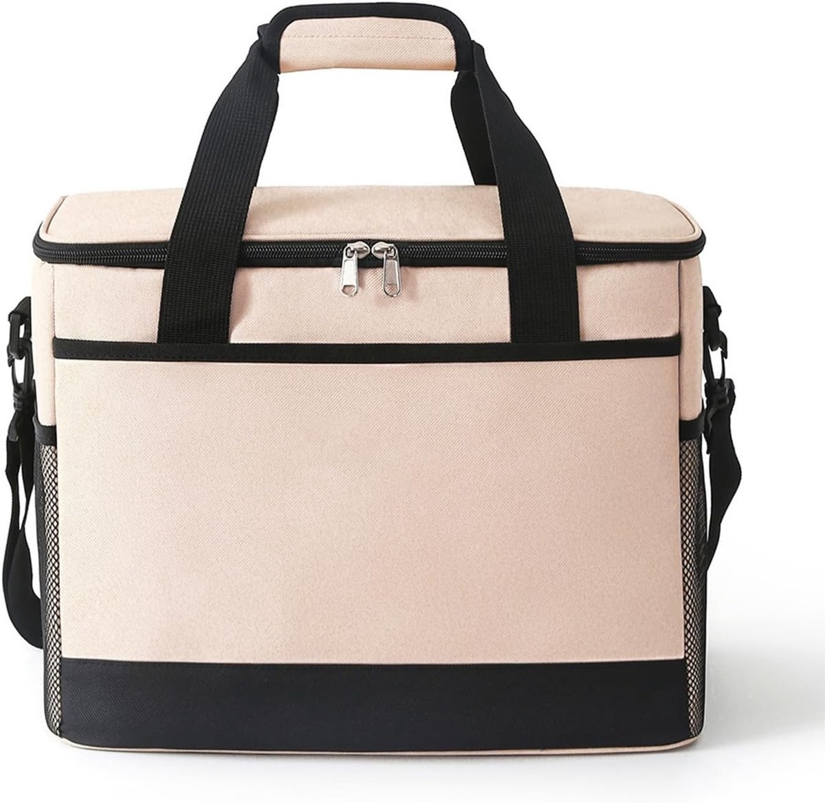Vouwbare koelbox 18L met dubbele compartimenten, waterdicht en schouderriem voor picknick en kamperen
