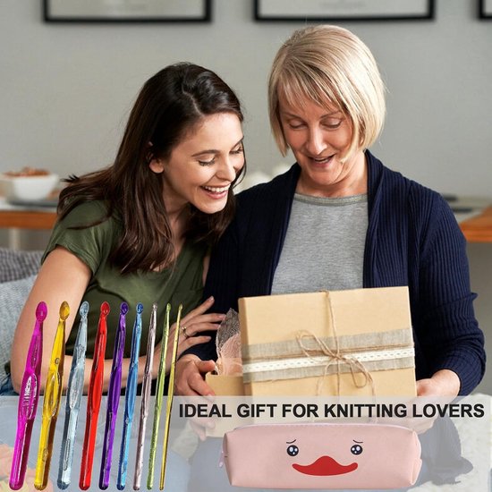 Complete Haaknaalden Set met 31 Stukken, Inclusief 9 Kleurige Haaknaalden en 20 Haakmarkeerders - Perfect voor Beginners en Creatieve Cadeaus voor Moeders, Zussen en Dochters van Merkloos — afbeelding 4