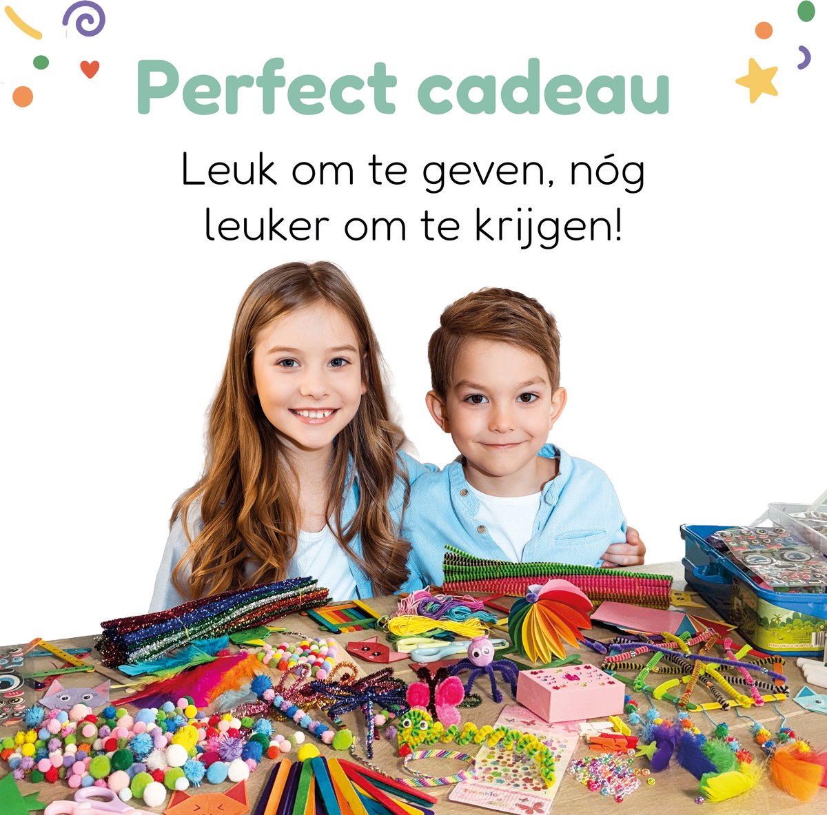 Knutselkoffer XXL BIEK20® Mintgroen - Inclusief E-Book - Knutselpakket - Knutselen Jongens - Creatief Speelgoed - Knutseldoos - Knutselset - Knutselen voor Kinderen — afbeelding 3