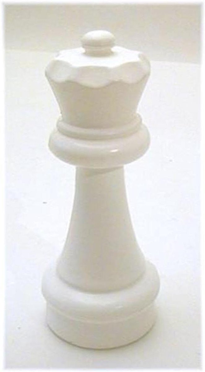 Schaakstuk Dame - Reuzenschaak figuur - Buiten Spelen - Duurzaam Kunststof - 295 cm - Wit