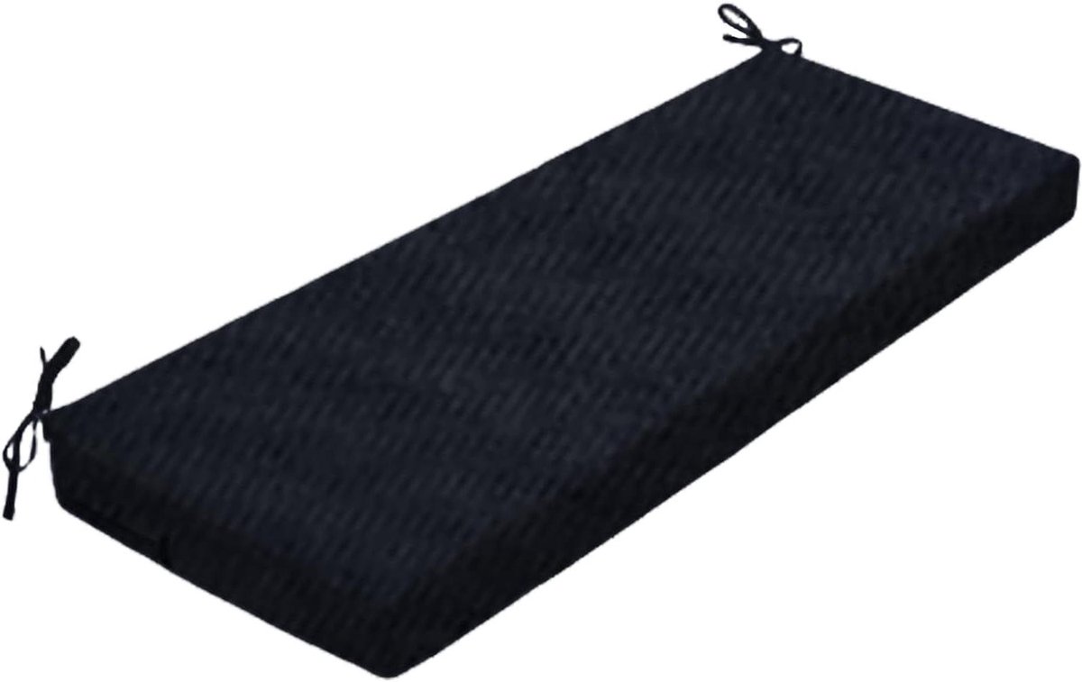 Waterdicht Bankkussen - Buitenmeubel Kussen - Comfort Verhoging - Duurzaam Polyester - 100 x 42 cm - Zwart