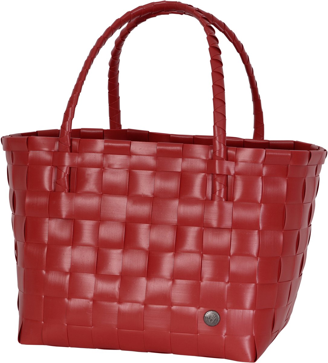 Handed By - Duurzame handgevlochten boodschappentas - Shopper - Weekendtas - Strandtas -Sporttas - Paris - robijnrood - ruby red