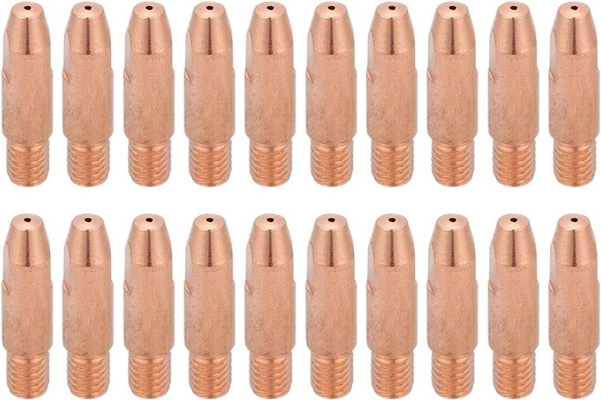 20 Stuks Koper Lasdoppen voor MIG/MAG Lasapparatuur, Vervangingsmonden voor TIG Lassers, Geschikt voor Industriële Toepassingen en Precisiewerk