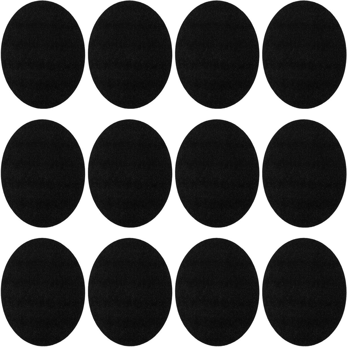 Stof Reparatie Pleisters - Kleding Herstel - Kleding Versieren - Zelfklevend - 12 Stuks - Zwart