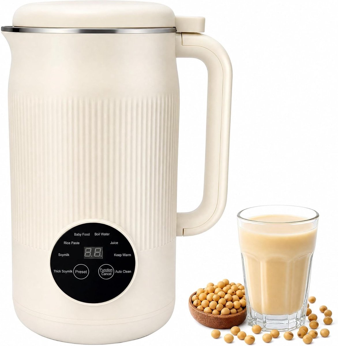Automatische Melkmaker voor Plantaardige Melk 1200ml - Maak Soja-, Amandel- en Notenmelk met Vertragingstart, Warmhoudfunctie en Zelfreiniging