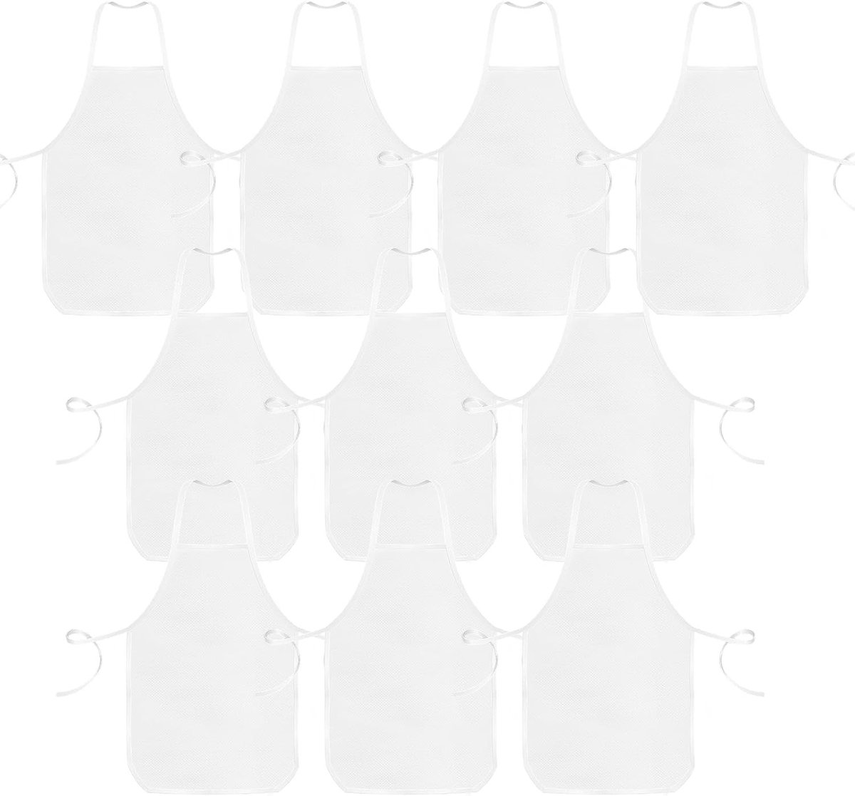 Set van 10 Kinderschorten voor Koken, Schilderen en Creatieve Activiteiten | Geschikt voor Kinderen van 2-12 Jaar, Perfect voor Bakken, Tuinieren en Schoolfeesten